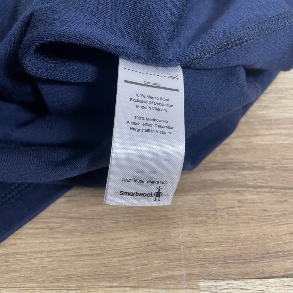 Smartwool Mens Classic Thermal Merino 250 1/4 Zip Deep Navy XL SW016355092 NWT - Picture 7 of 9